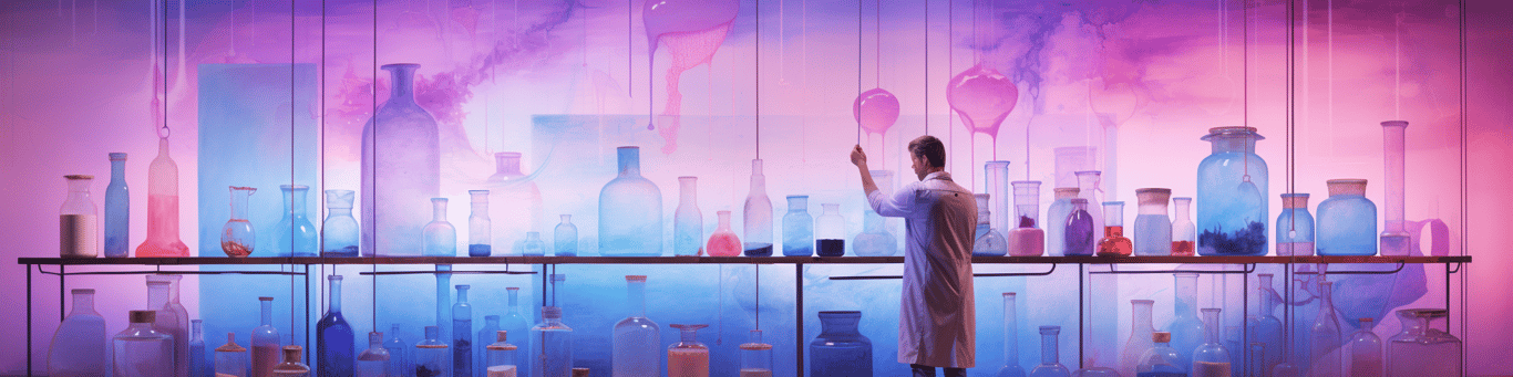 image of a doctor in a lab doing drug, clinical research