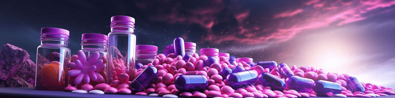 image of different drug pills on a surface