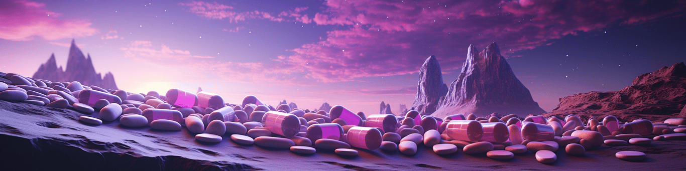 image of different drug pills on a surface