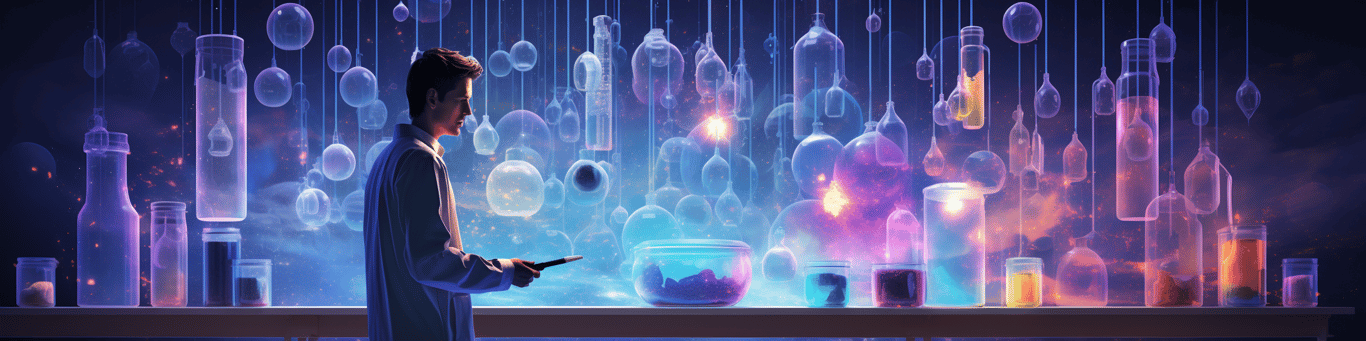 image of a doctor in a lab doing drug, clinical research