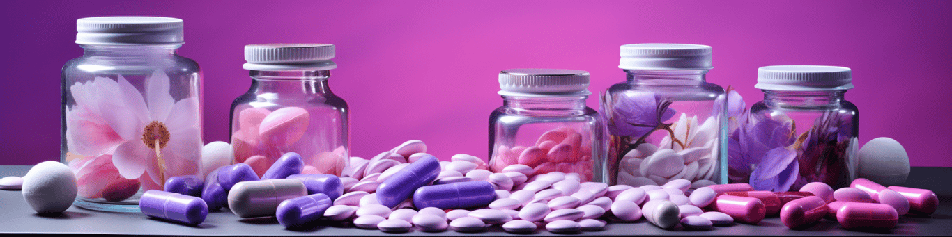 image of different drug pills on a surface