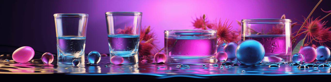 image of drug pills surrounding a glass of water symbolizing drug consumption
