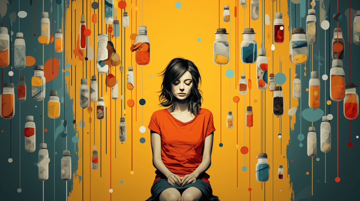 abstract image of a patient experiencing side effect