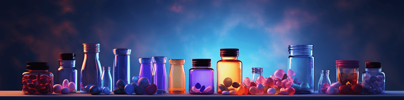 image of different drug pills on a surface