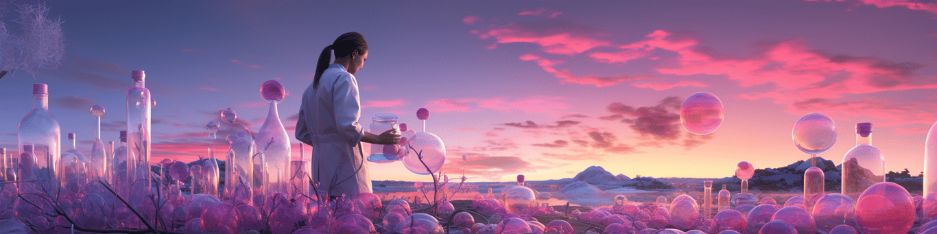 image of a doctor in a lab doing drug, clinical research