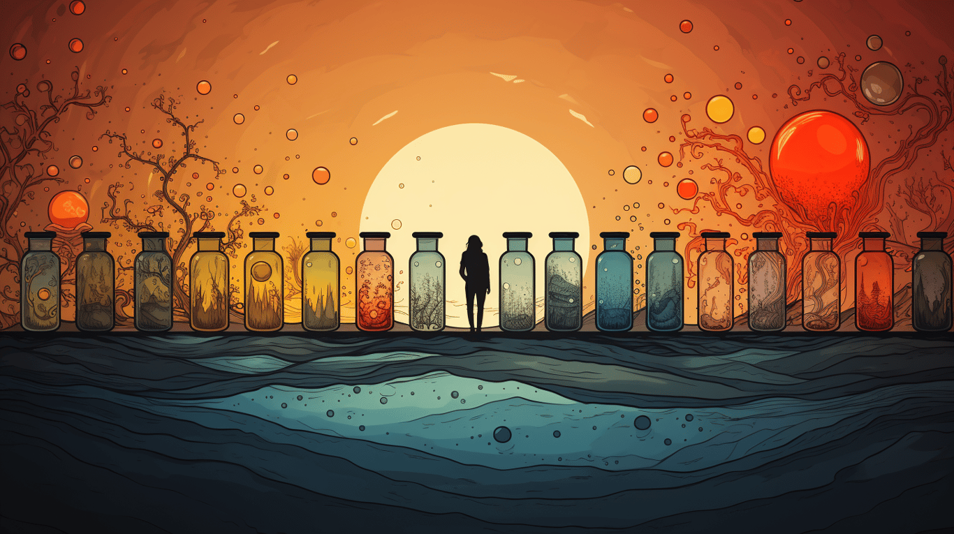 abstract image of a patient experiencing side effect