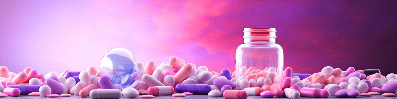 image of different drug pills on a surface