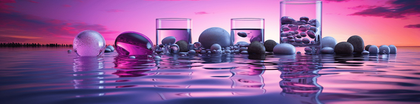 image of drug pills surrounding a glass of water symbolizing drug consumption