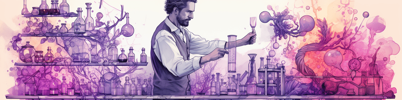 image of a doctor in a lab doing drug, clinical research