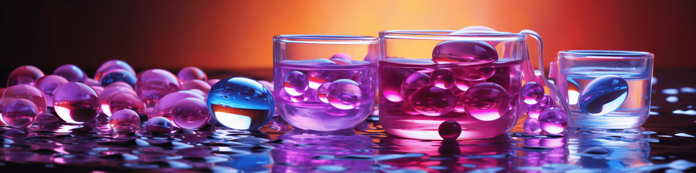 image of drug pills surrounding a glass of water symbolizing drug consumption