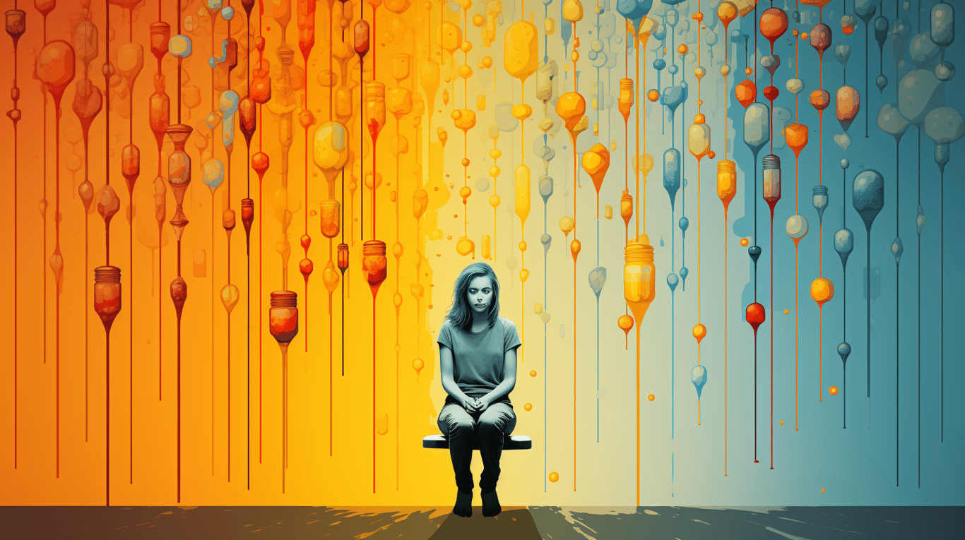 abstract image of a patient experiencing side effect