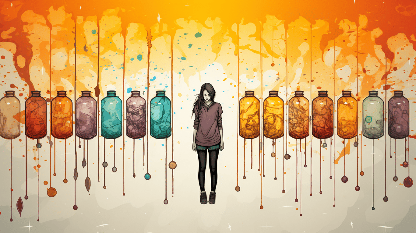 abstract image of a patient experiencing side effect