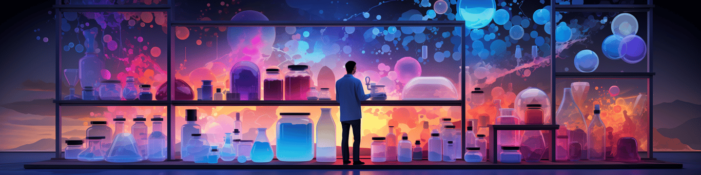 image of a doctor in a lab doing drug, clinical research