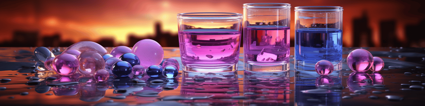 image of drug pills surrounding a glass of water symbolizing drug consumption