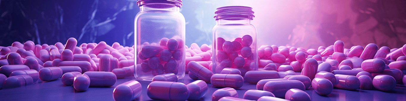 image of different drug pills on a surface