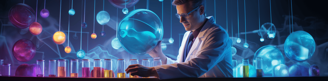 image of a doctor in a lab doing drug, clinical research