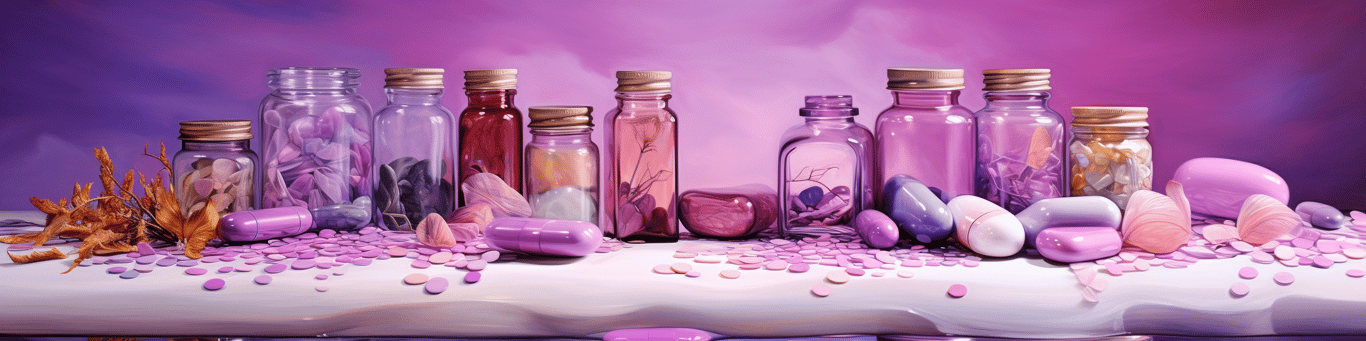 image of different drug pills on a surface