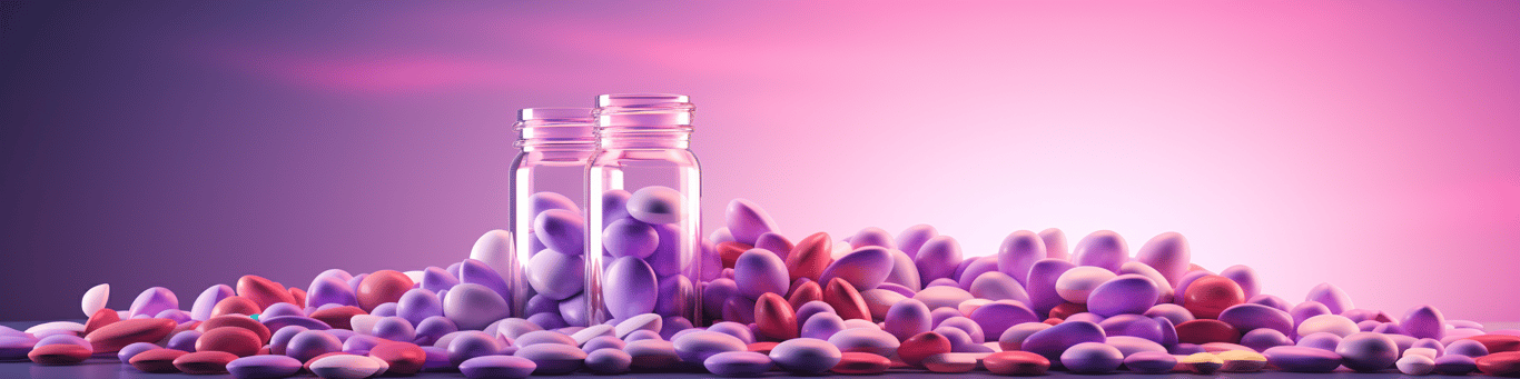 image of different drug pills on a surface