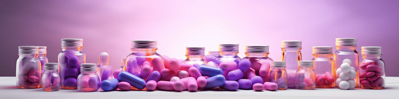 image of different drug pills on a surface