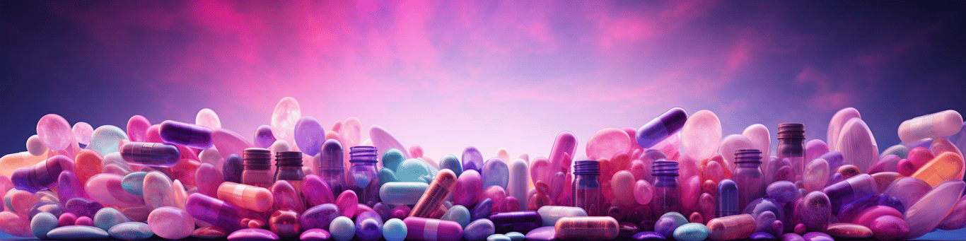 image of different drug pills on a surface