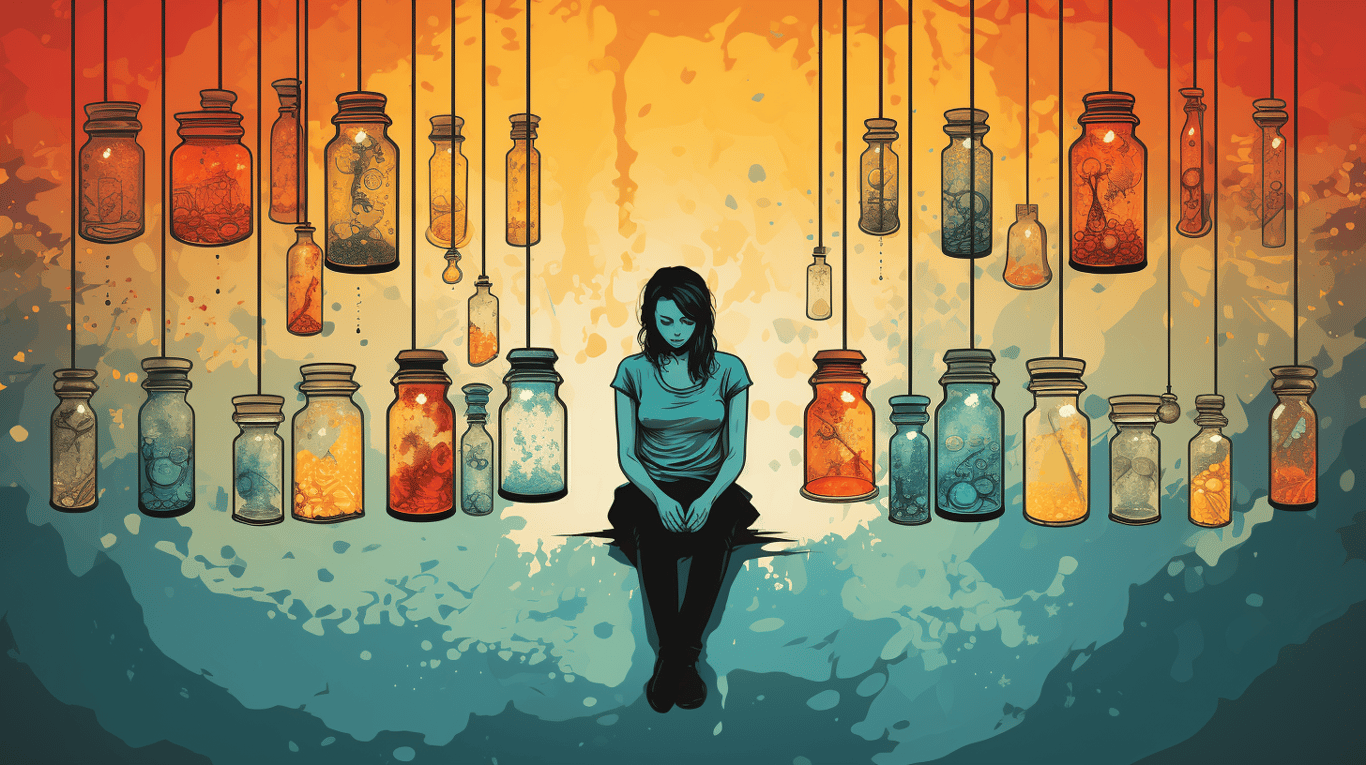 abstract image of a patient experiencing side effect