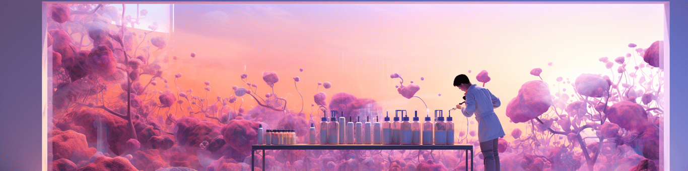 image of a doctor in a lab doing drug, clinical research