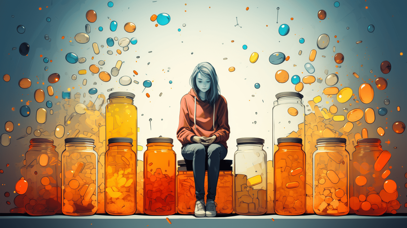 abstract image of a patient experiencing side effect