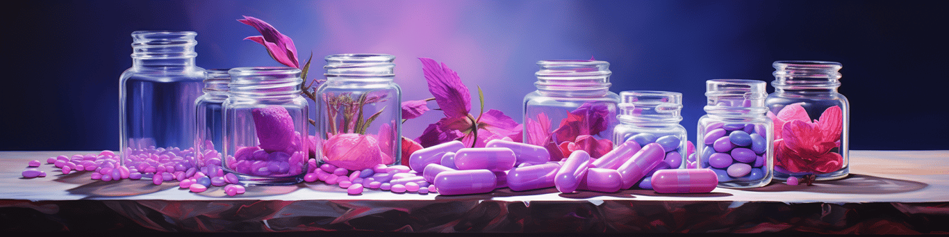 image of different drug pills on a surface