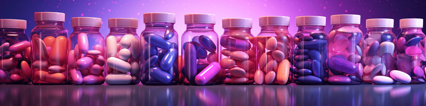 image of different drug pills on a surface