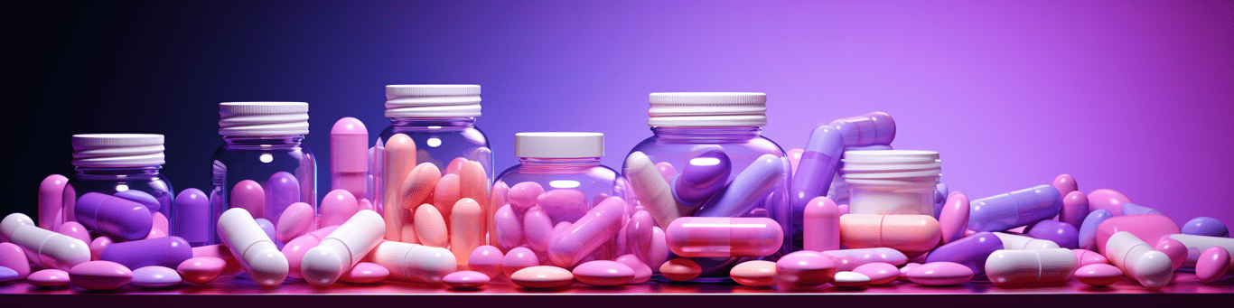 image of different drug pills on a surface