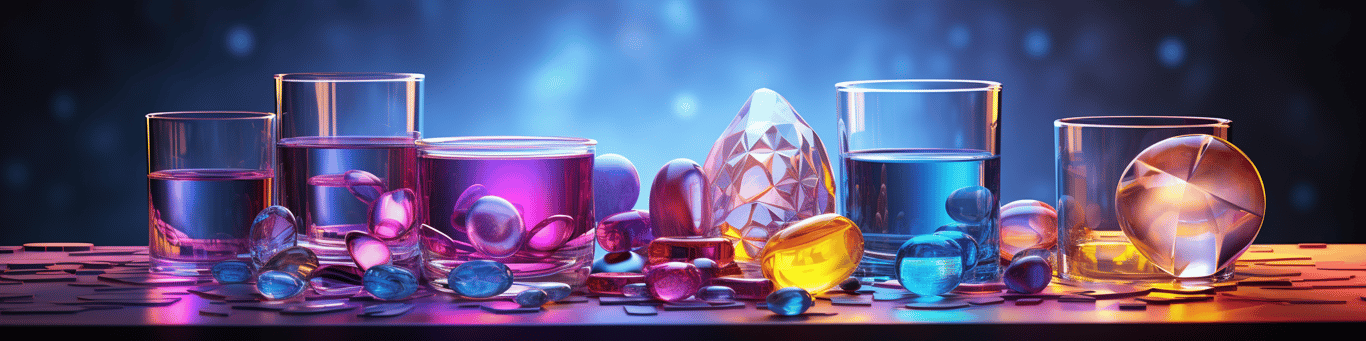 image of drug pills surrounding a glass of water symbolizing drug consumption