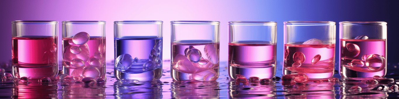 image of drug pills surrounding a glass of water symbolizing drug consumption