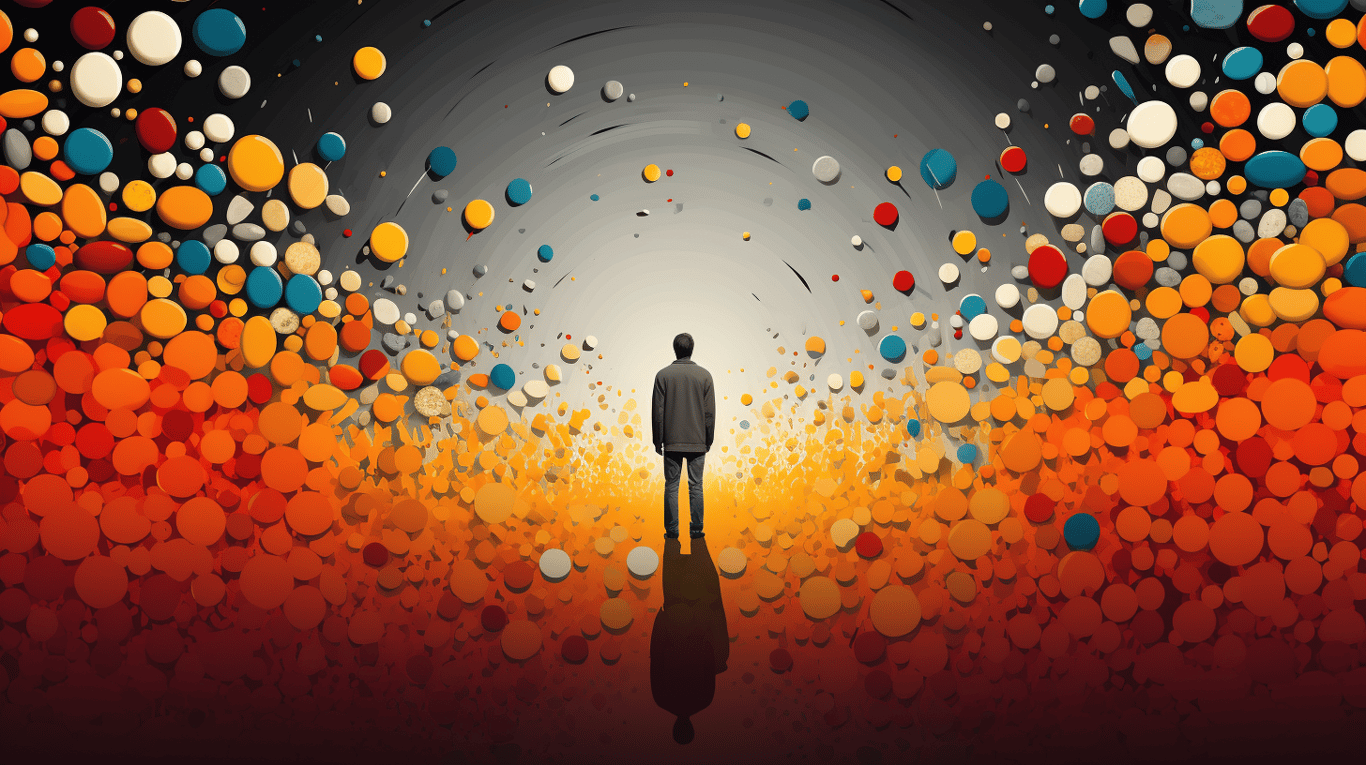 abstract image of a patient experiencing side effect