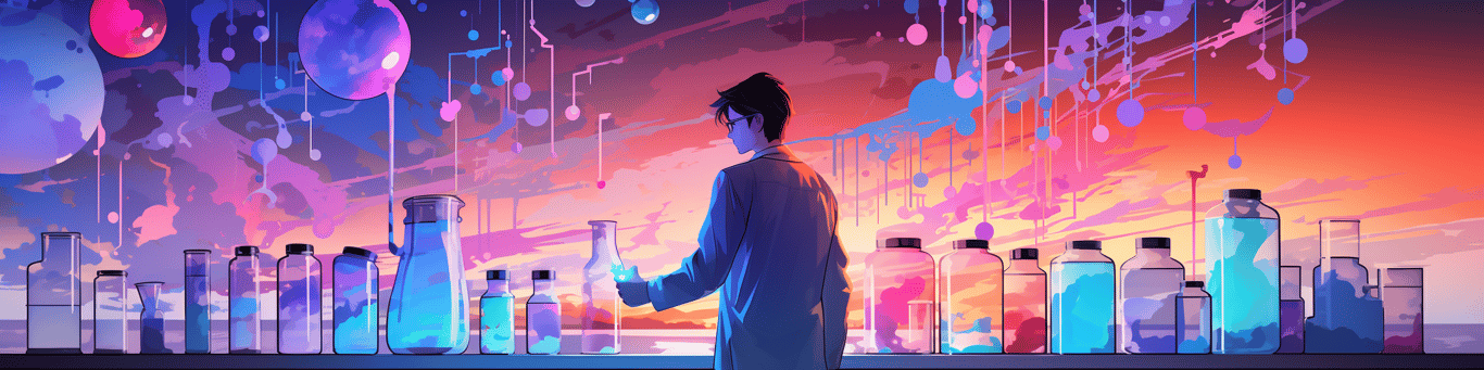 image of a doctor in a lab doing drug, clinical research