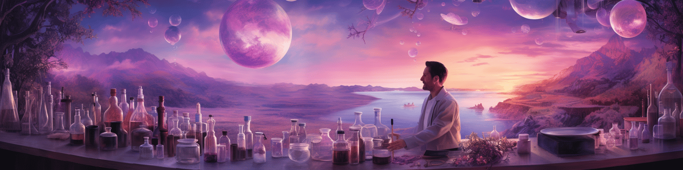 image of a doctor in a lab doing drug, clinical research