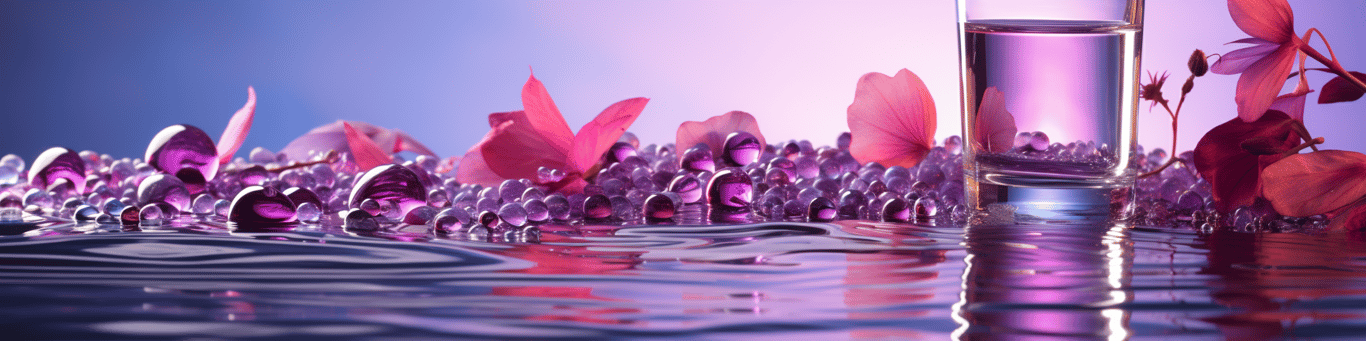 image of drug pills surrounding a glass of water symbolizing drug consumption