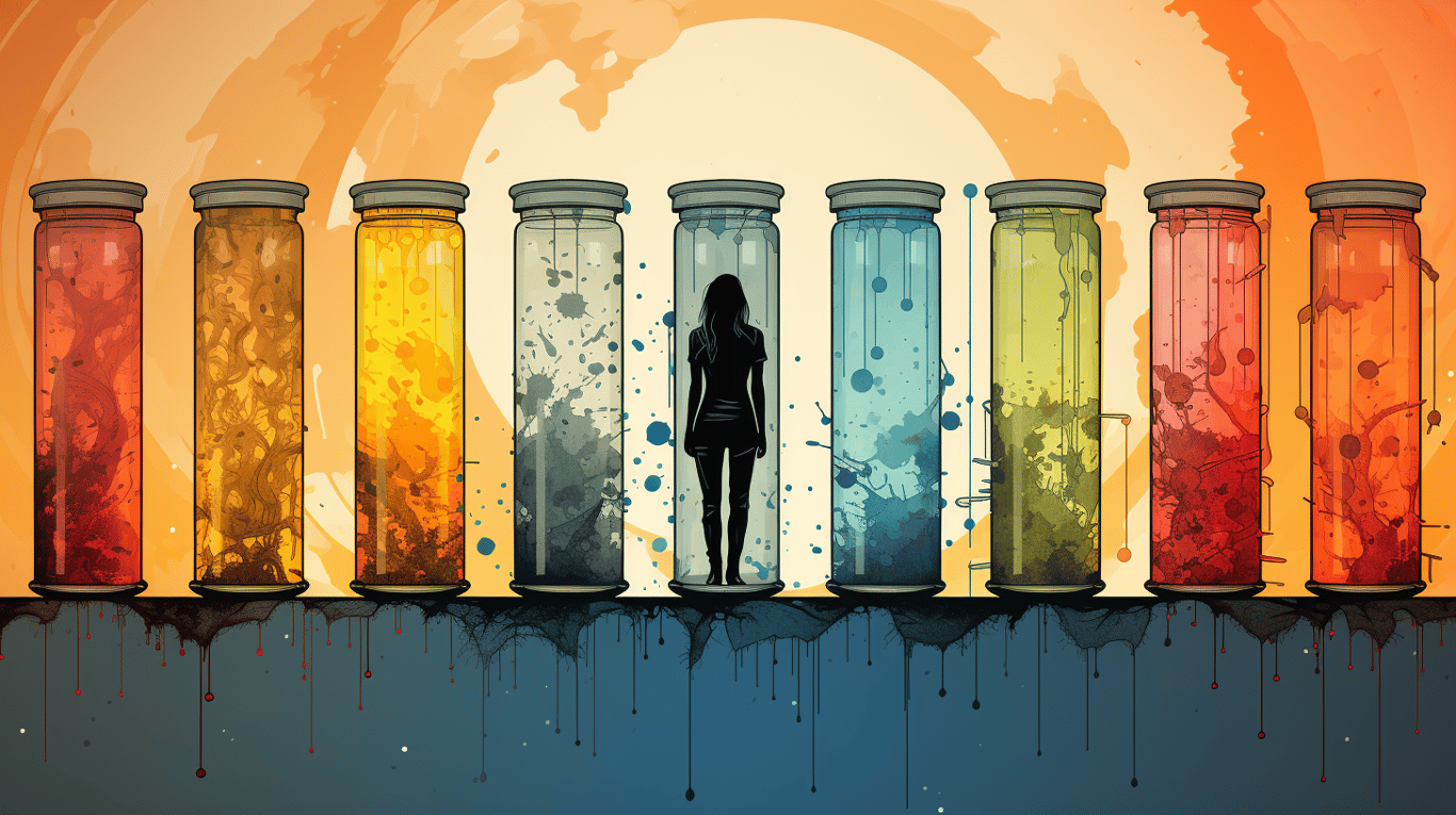 abstract image of a patient experiencing side effect