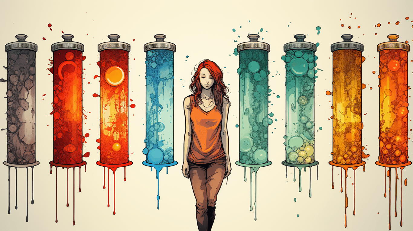 abstract image of a patient experiencing side effect