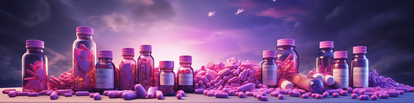 image of different drug pills on a surface