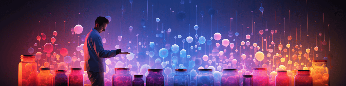 image of a doctor in a lab doing drug, clinical research