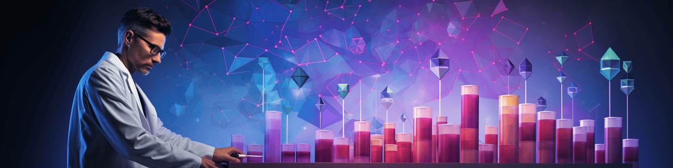 image of a doctor in a lab doing drug, clinical research