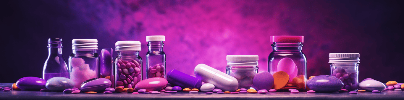 image of different drug pills on a surface