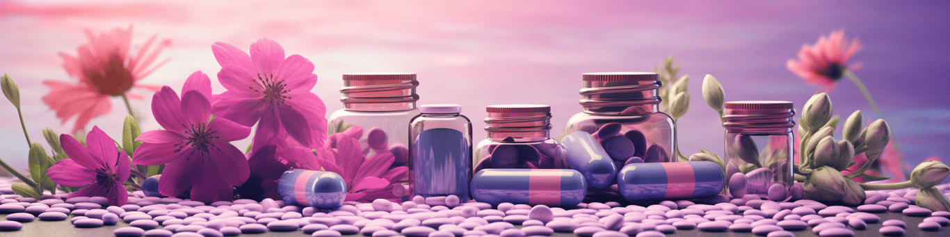 image of different drug pills on a surface