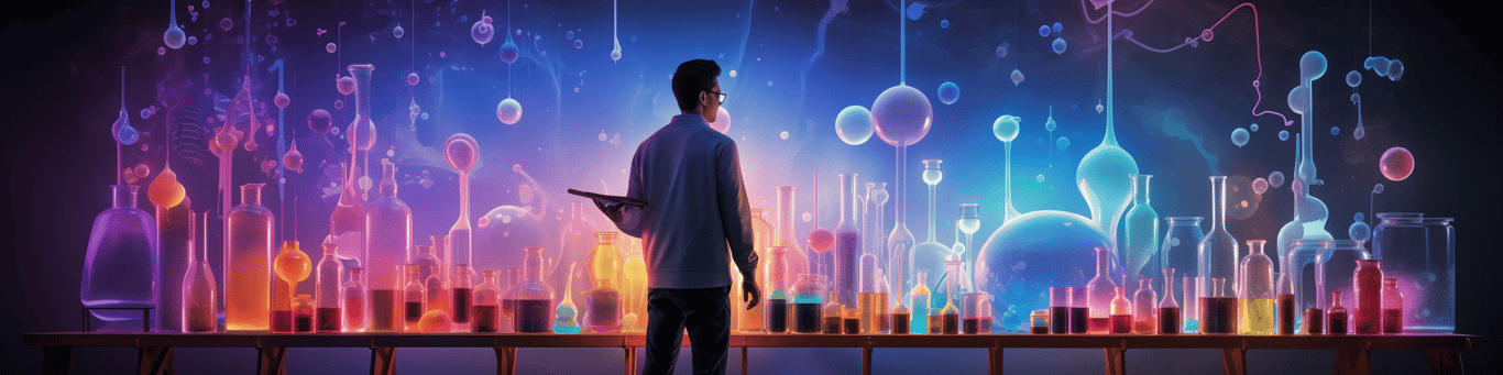 image of a doctor in a lab doing drug, clinical research