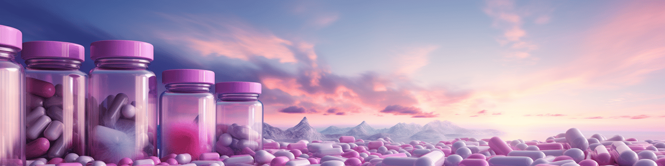 image of different drug pills on a surface