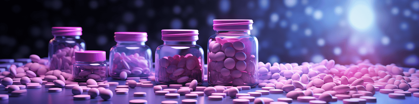 image of different drug pills on a surface