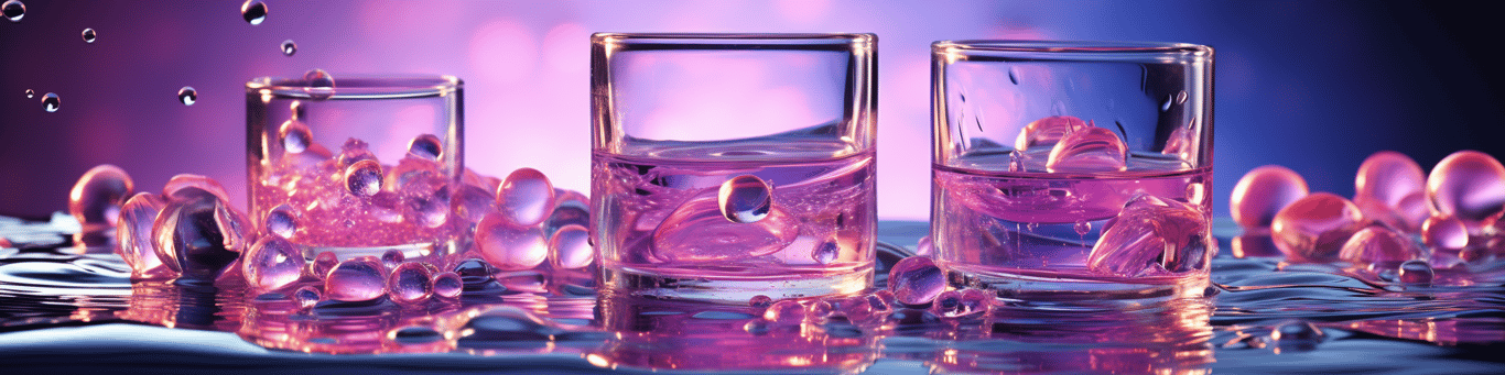 image of drug pills surrounding a glass of water symbolizing drug consumption