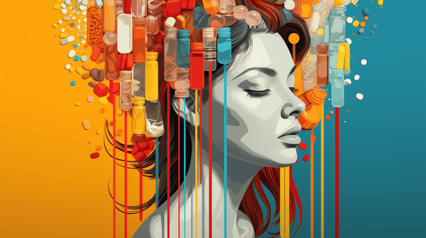 abstract image of a patient experiencing side effect