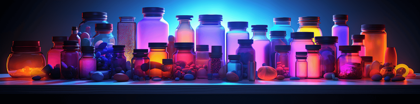 image of different drug pills on a surface