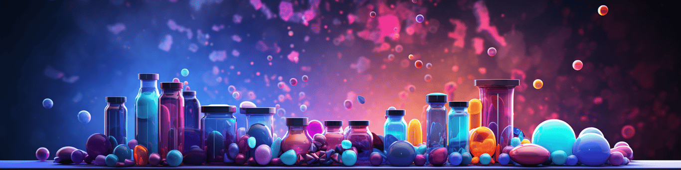 image of different drug pills on a surface